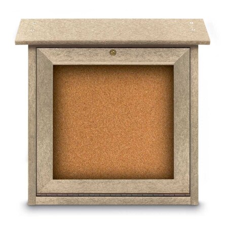 United Visual Products Outdoor Enclosed Combo Board, 48"x36", Gold Frame/Black & Black UVCB4836ODG-BLACK-BLACK